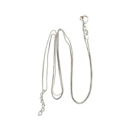 10K White Gold Diamond Journey Necklace - Picture 5 of 8